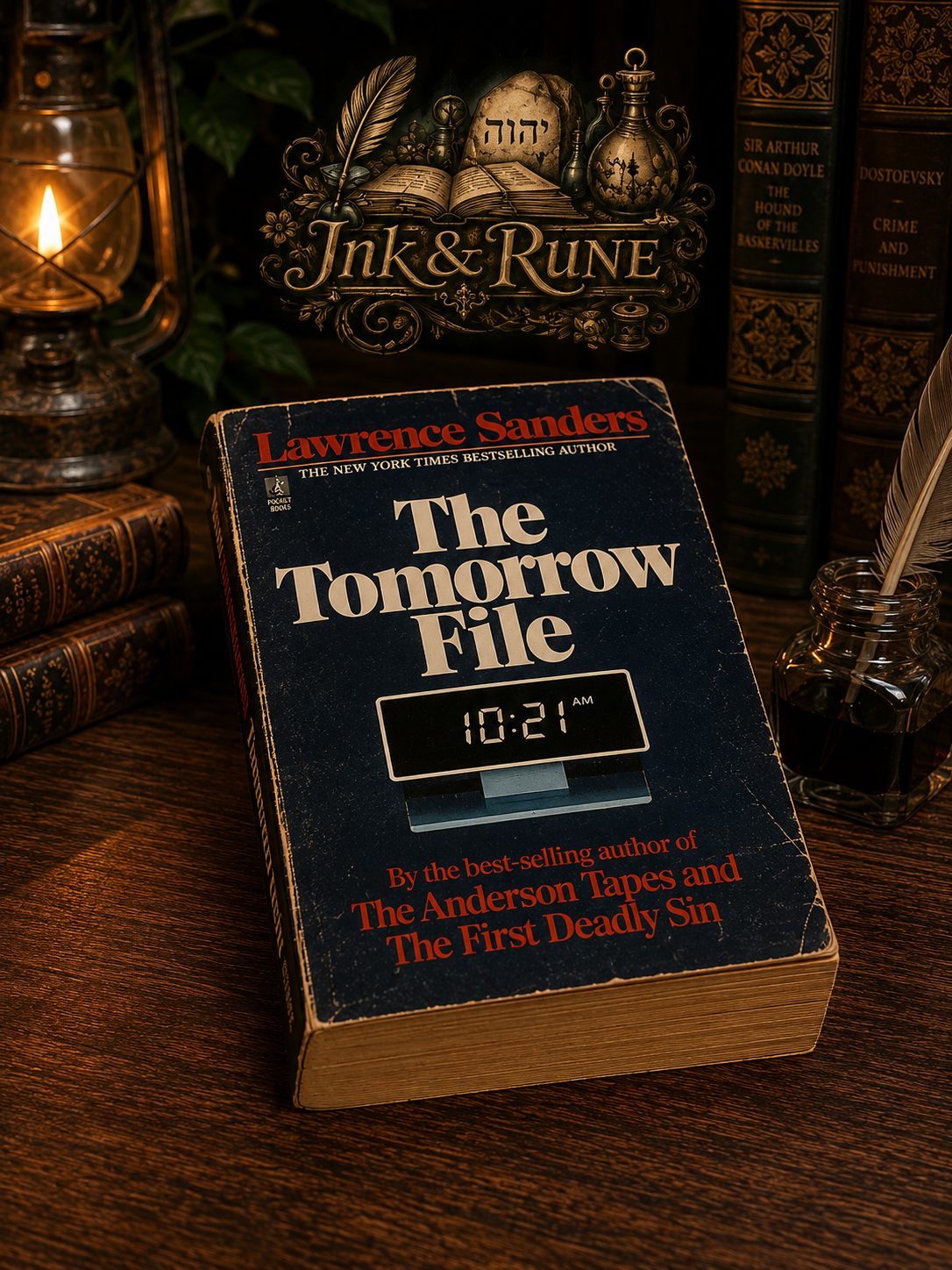 The Tomorrow File by Lawrence Sanders vintage paperback page edges The Tomorrow File by Lawrence Sanders vintage paperback page edges