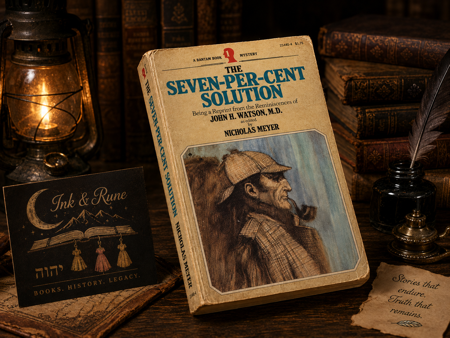 The Seven-Per-Cent Solution by Nicholas Meyer vintage paperback front cover The Seven-Per-Cent Solution by Nicholas Meyer vintage paperback front cover