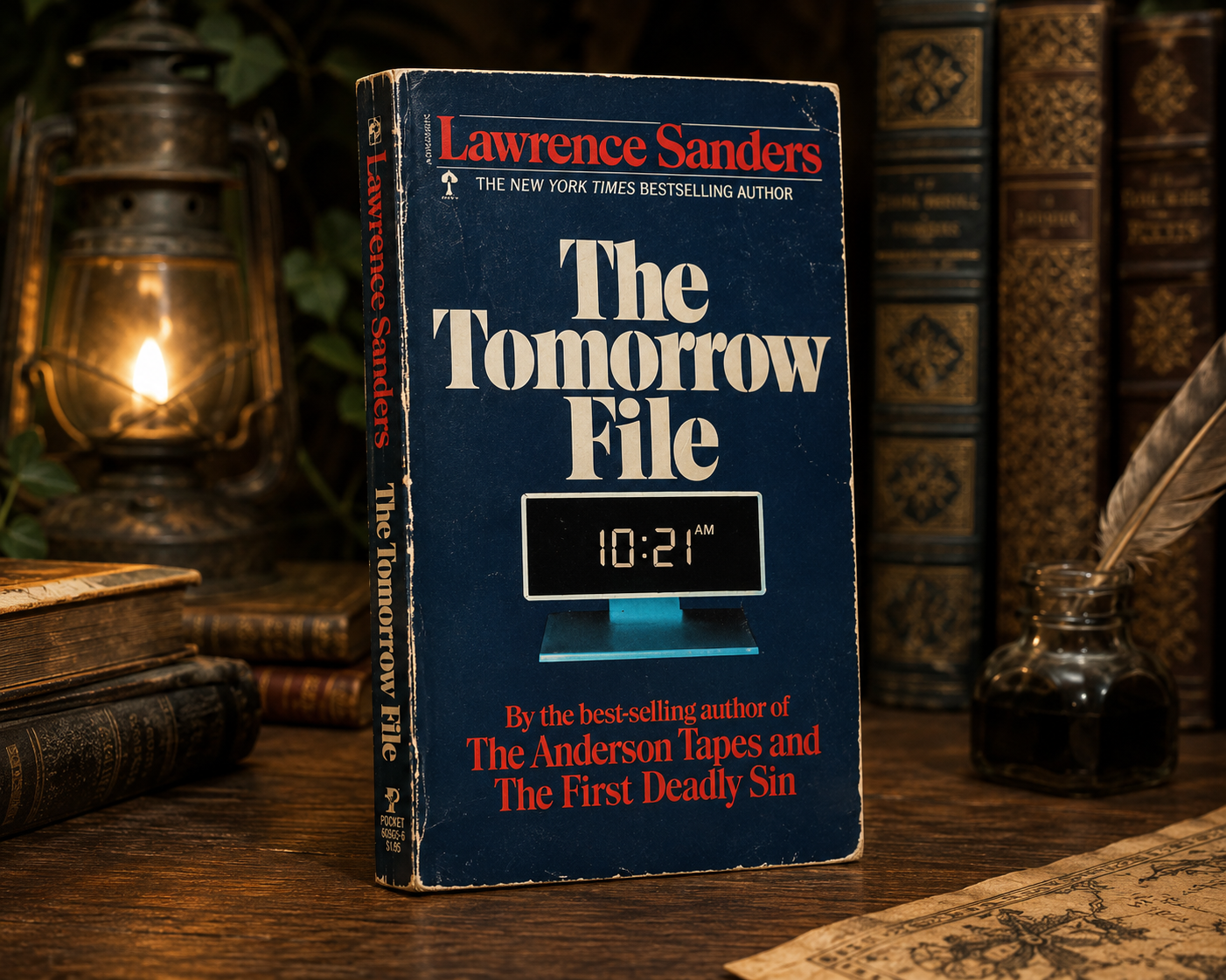 The Tomorrow File by Lawrence Sanders vintage paperback front cover The Tomorrow File by Lawrence Sanders vintage paperback front cover